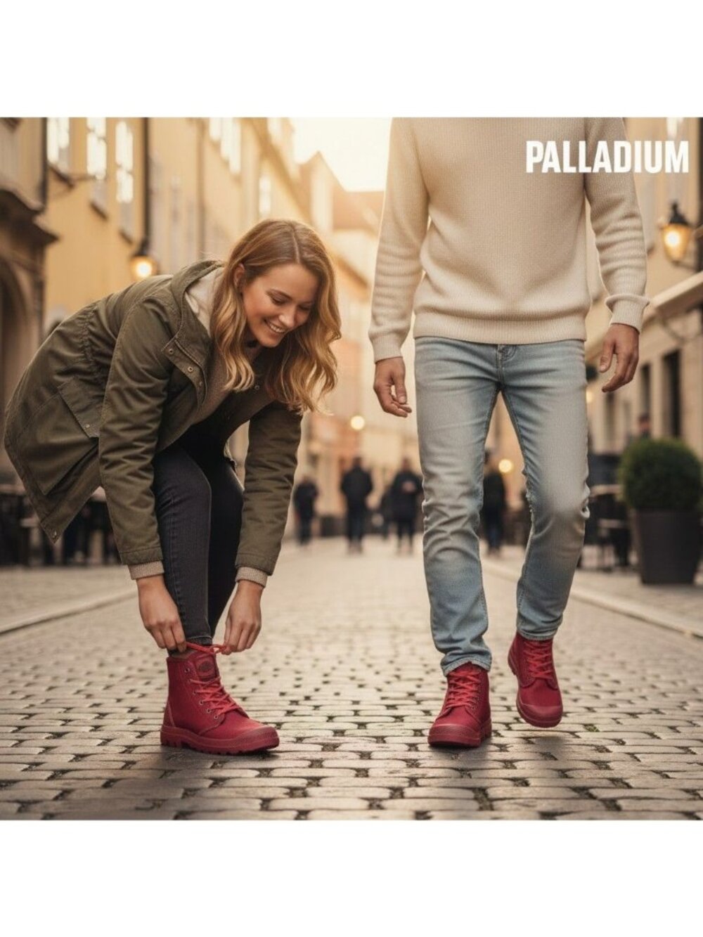 Palladium Red Canvas High-Top Sneakers Unisex Size Women 12/Men 10.5 Durable Out